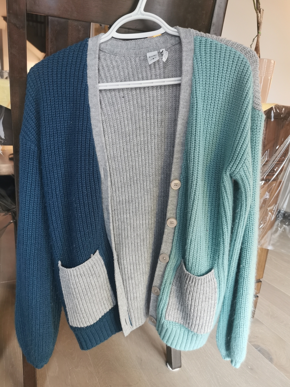 Simons Colorblock Knit Cardigan